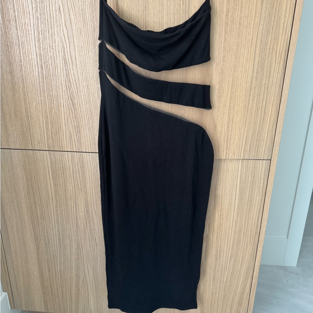 Black Unpredictable midi cutout dress JLux Label XL - Picture 4 of 6